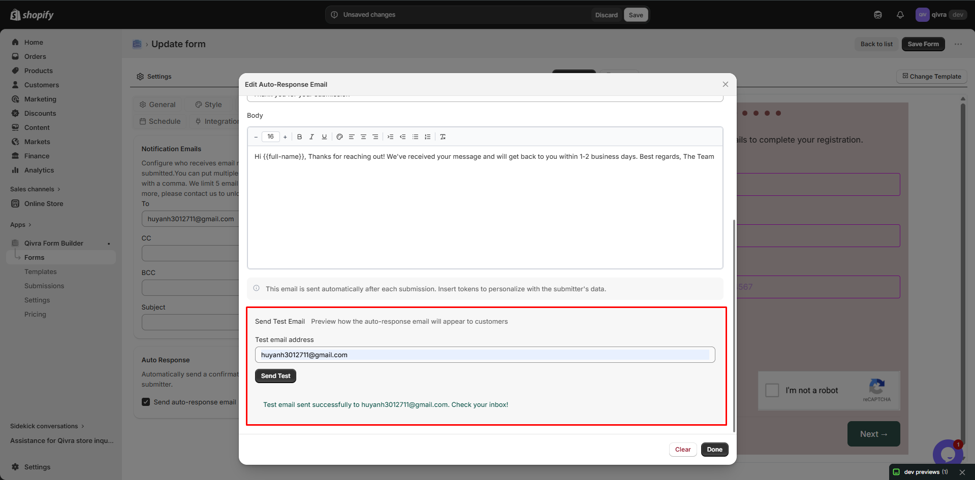email template