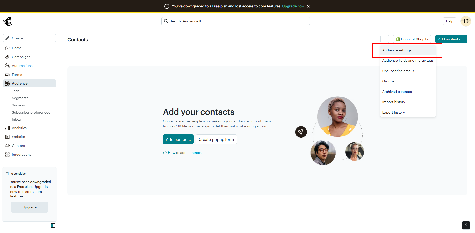 setup mailchimp