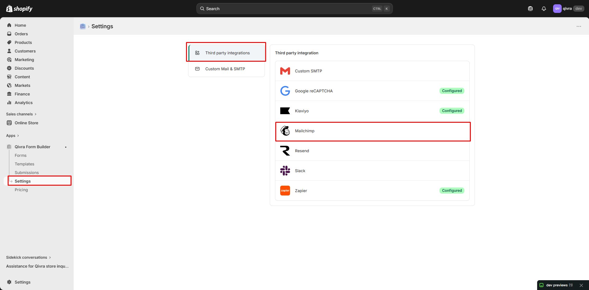 setup mailchimp
