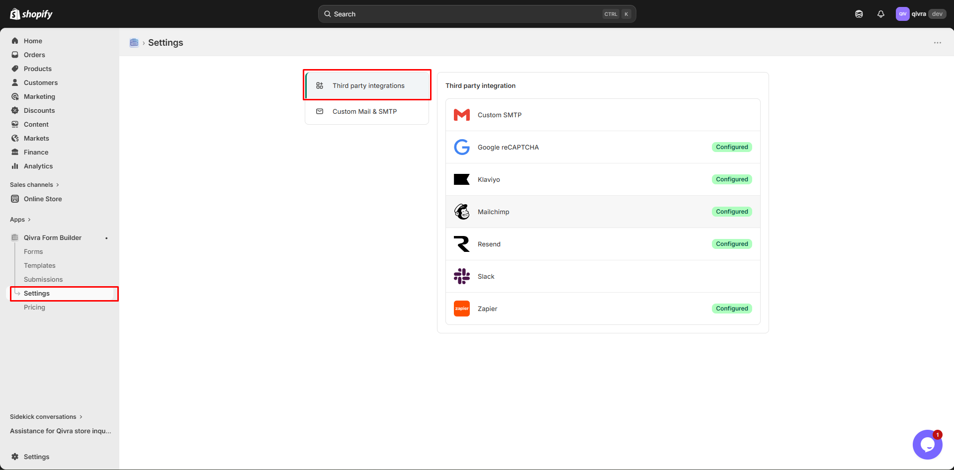 setup smtp