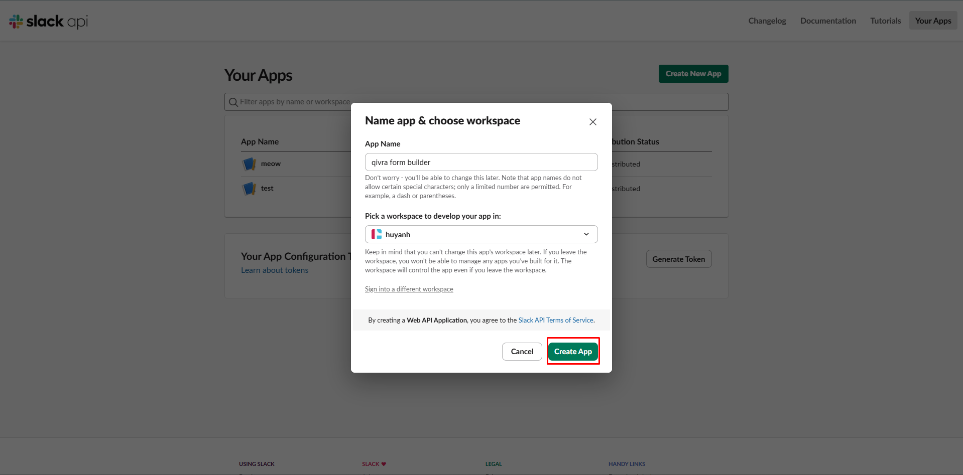 setup slack