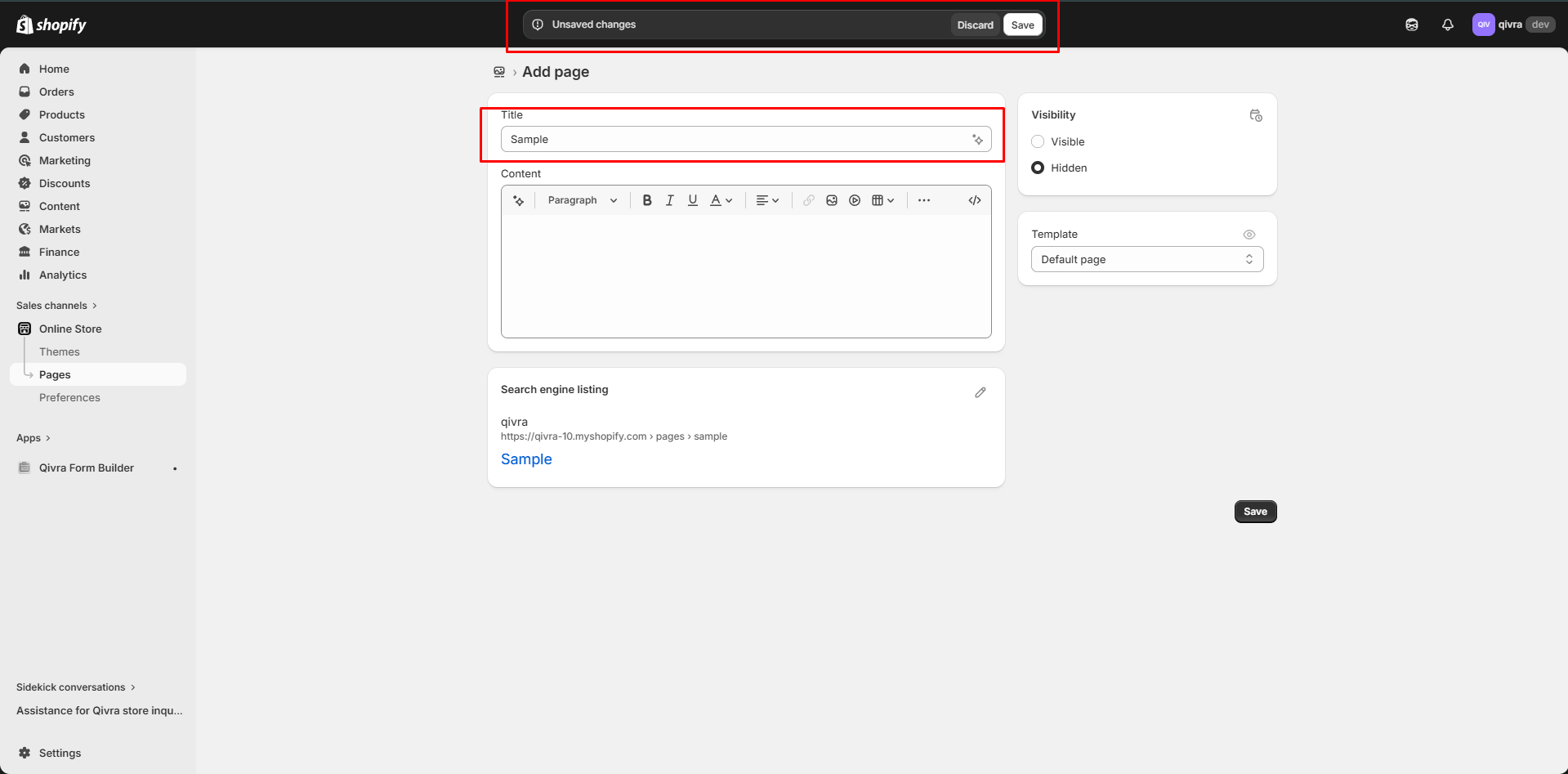 Create new form width AI