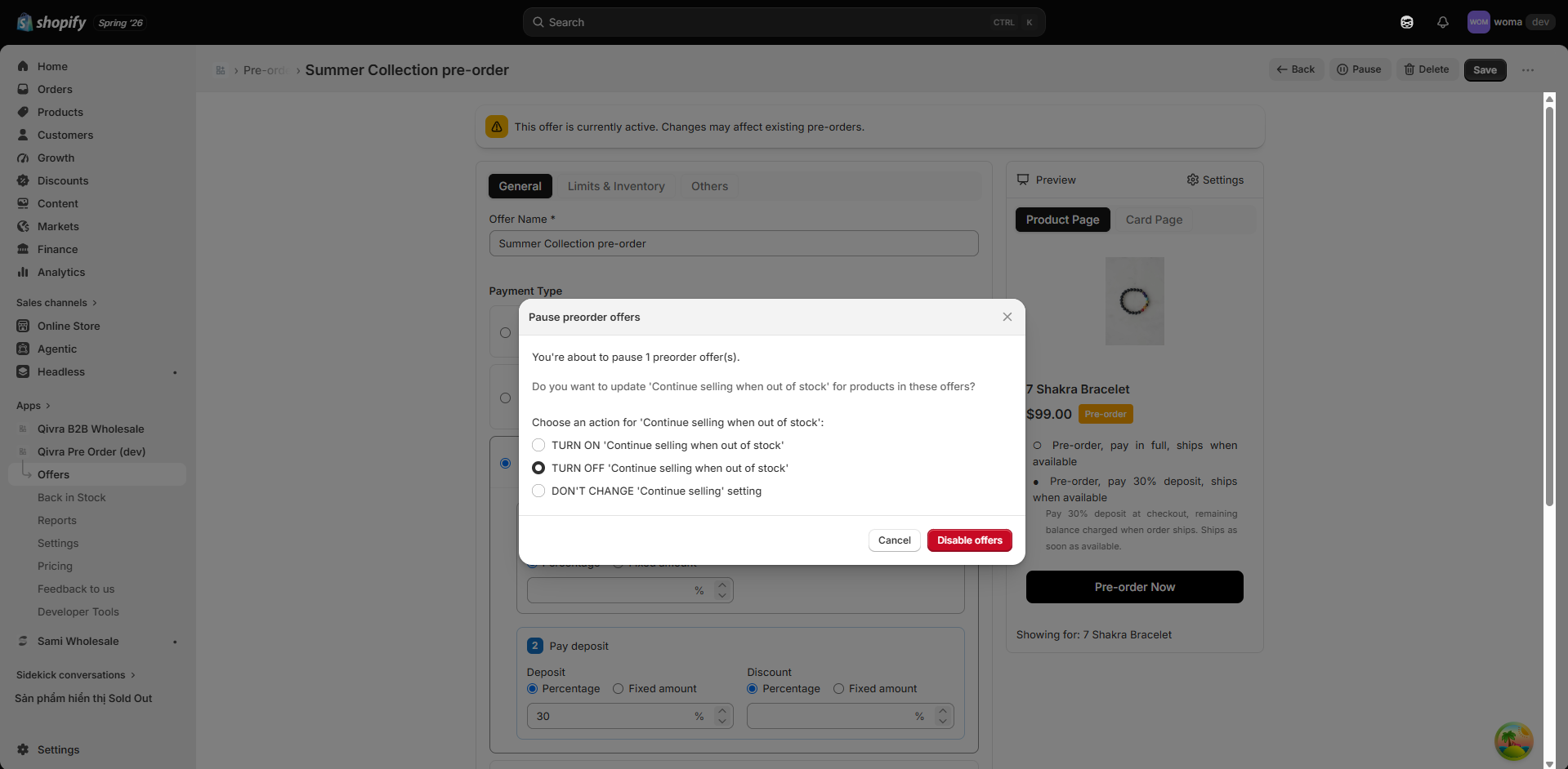 create offer